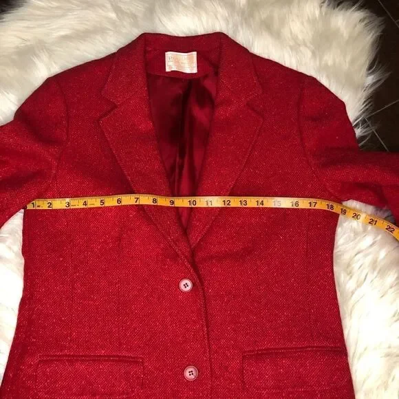 Vintage 1980/90s Pendleton Woolen Mills Red Blazer - Picture 13 of 13